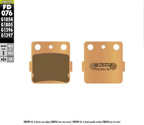 GALFER KLOCKI HAMULCOWE KH084 SPIEK METALICZNY (ZŁOTE) ATV