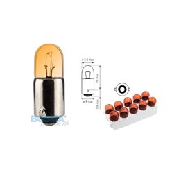 Żarówka BOSMA 12V 4W BA9s ORANGE (4568) OP 10 SZT