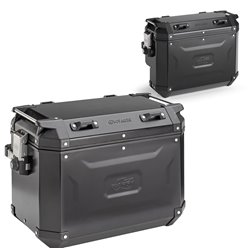 Kufry boczne 37L LEWY i 33L PRAWY Monokey Cam Side - Wcięty K'VOYAGER aluminiowe kolor czarny anodowany BLACK LINE Kappa | KVG3733BPACK2