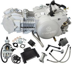 Silnik poziomy 1P60YMJ, 150cm3 4T, 4-biegowy manual, zestaw z chłodnicą Moretti