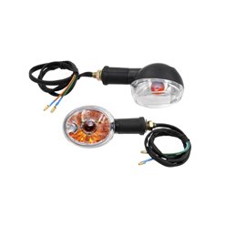 Kierunkowskazy przednie (komplet) Motorower Barton Fighter 1 białe Moretti | KRZMRFI1KPRKJOYBIA