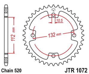 ZĘBATKA TYLNA 4485 36 (448536) KYMCO KXR, KXU, MAXXER, MXU 250/300 '02-'15 (ŁAŃC. 520)