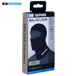 Kominiarka z wełny Merino 100% z dużym otworem czarna uniwersalna Oxford | CA030