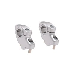Podwyższenie kierownicy z przesunięciem 30 mm w górę, 21 mm w tył, srebrne do Suzuki DL 1000 V-Strom 2002-2007 Hepco & Becker | 42403520 00 09