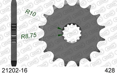Zębatka przednia 16 Yamaha DT 125R ŁAŃC. 428 AFAM | 21202-16