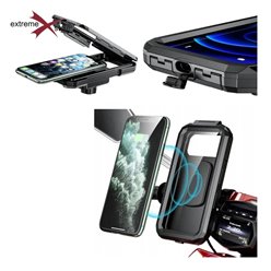 Uchwyt motocyklowy na telefon XL z ładowaniem bezprzewodowym i USB C eXtreme Style | WOD000036