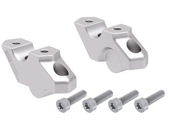Podwyższenie kierownicy z przesunięciem 30 mm w górę, 22 mm w tył srebrne BMW F 800 GS 2024-2026 Hepco & Becker | 42456537 00 09