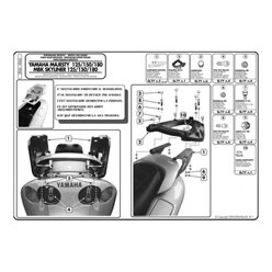 Stelaż kufra centralnego bez płyty Yamaha Majesty 125/150/180 Kappa | KR460