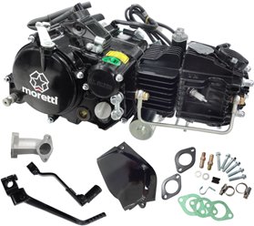 Silnik Moretti poziomy 1P60FMJ, 150cc 4T, 4-biegowy manual, czarny, z rozrusznikiem