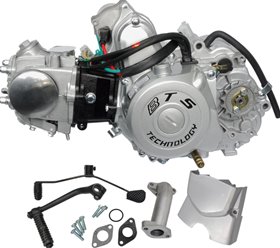 Silnik poziomy 139FMB, 50cc 4T, 4-biegowy manual, srebrny, stare pokrywy