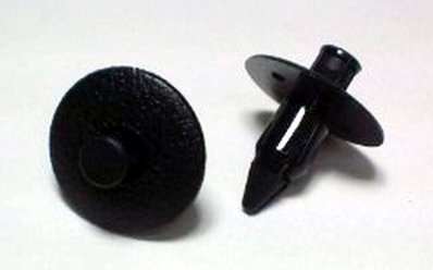 Kołki montażowe do plastików (głębokość 19mm, gr. 6,5mm, szer. główki 18mm, dł. całk. 21mm) 10 szt. | RVT-PR04