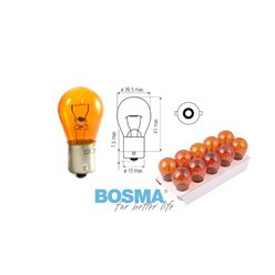 Żarówki BOSMA 12V 21W BA15s pomarańczowe 10 szt.