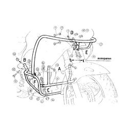 Gmole silnika Honda NT 650 V Deauville 1998 - 2005 Hepco Becker | 501122 00 01