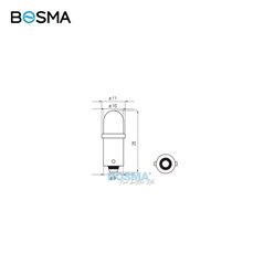 Żarówka BOSMA 12V 1*LED STANDARD BA9s Yellow blister