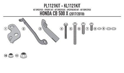 Adapter do zamontowania stelaża bocznego Kappa | KL1121KIT