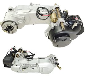 Silnik skuter 2T 50cm3 krótki wałek koło 12 na 1 amortyzator