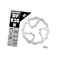 GALFER TARCZA HAMULCOWA PRZÓD TM RACING EN 125/250/450/530 2004-14, EN 125/300 2015-21, MX 125-530 2005- (270X70,5X3MM) (6X6,5MM) WAVE