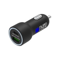 Ładowarka samochodowa 12V 48W USB-C PD + USB-A QC3.0 Quad Lock | QLA-DCC-2