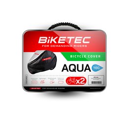 Pokrowiec wodoodporny Aquatec na dwa rowery czarno/szary uniwersalny Biketec | BT3145