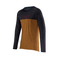 Koszulka rowerowa MTB Gravity 2.0 Jersey Peanut kolor Brązowy/Grafitowy rozmiar L Leatt | 5024120393
