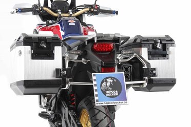 Stelaż kufrów bocznych + kufry boczne XplorerCutout-Träger + Xplorer Koffer Honda CRF 1000 L Africa Tw 2016-2017 Hepco Becker | 651994 00 22-00-40