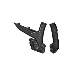 Osłony ramy BI-MATERIAL SUPER GRIP KTM EXC/EXCF 150/250/300/450/500, SX 250/300, SXF 250/350/450, XC/XCF 125/250/300/350/450 Czarny RACETECH | PRTKTMNR003