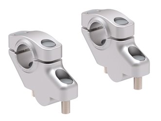 Podwyższenie kierownicy z przesunięciem 30 mm w górę, 21 mm w tył, srebrne do Yamaha XSR 125 2021 - 2025