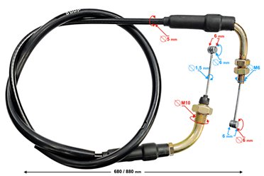 Linka gazu do motoroweru Sprint / Barton Fighter / Volcano 50 / Euro 5