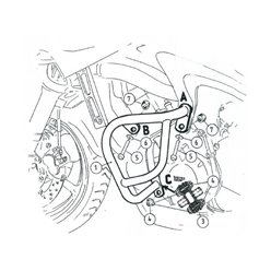 Gmole silnika Yamaha FZ6 / Fazer S2 2004 - 2010 Hepco Becker | 501417 00 01