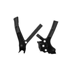 Osłony ramy BI-MATERIAL SUPER GRIP Yamaha YZ 125/250, Fantic XE/XX 125/250/300 Czarny RACETECH | PRTYZ0NR002