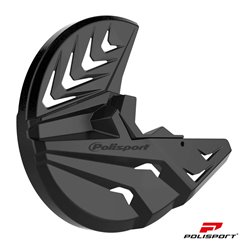 Osłona tarczy hamulcowej przód (z osłoną dolną amortyzatora w zestawie) Kawasaki KX 250F/450F Czarny Polisport | 8151100001