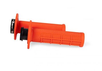 Manetki R20 LOCK-ON (22+25mm) Half Waffle kolor pomarańczowy neon + 8 adapterów rolgazu RACETECH | MPRAN000021