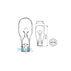 Żarówka BOSMA 12V 16W W16W T15