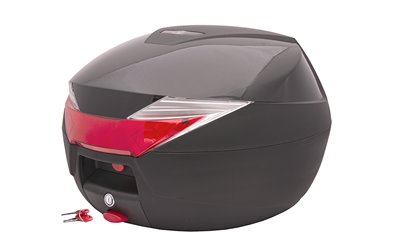 Kufer 30l, Czarny/Czerwony - odblask Moretti