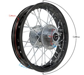 Felga tylna do 16x1,85 ( rozstaw 67mm) Dirt bike