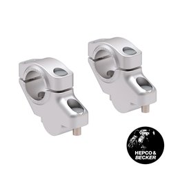 Podwyższenie kierownicy Yamaha Tracer 9 GT / GT+ / Y-AMT z przesunięciem 30 mm w górę, 21 mm w tył srebrne 2025-2026 Hepco & Becker | 42404585 00 09