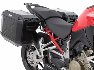 Stelaż kufrów bocznych XplorerCutout + kufry Xplorer Ducati Multistrada V4/S/Sport 2021-2025 Hepco Becker | 6517614 00 22 01-40