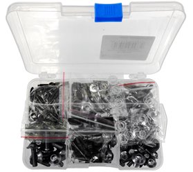 Śruby owiewek uniwersalne aluminiowe czarne