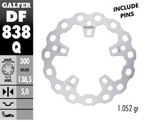 Tarcza hamulcowa przód Harley-Davidson (300X138X5) CUBIQ Galfer | DF838Q