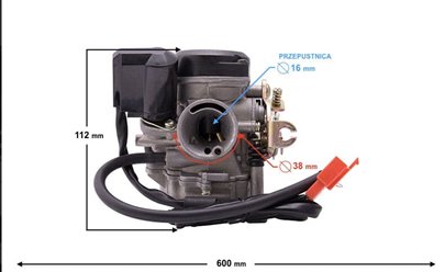 Gaźnik skuter GY6 50cc 4T 139QMB 139QMA Moretti | 5905220819355