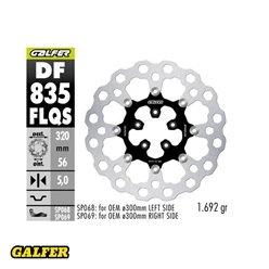 GALFER TARCZA HAMULCOWA PRZÓD HARLEY-DAVIDSON (320X56X5) PŁYWAJĄCA (CUBIQ) (OVERSIZE) (WYMAGA SP068;SP69) | DF835FLQS