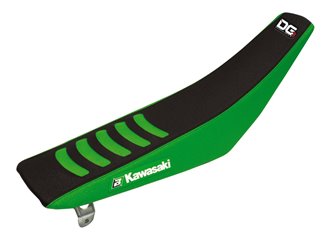 BLACKBIRD POKROWIEC / POSZYCIE NA SIEDZENIE KAWASAKI KX 85 2001-2013 DOUBLE GRIP 3 KOLOR CZARNY ZIELONY