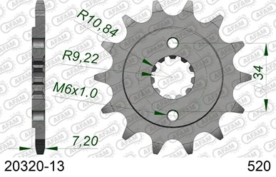 Zębatka przednia 2067 13 Honda CBF 250, XR 250R Łańcuch 520 AFAM | 20320-13