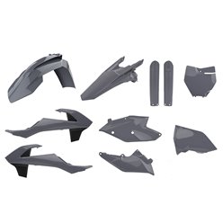 Komplet plastików KTM SX/SX-F z tablicą przednią i osłonami amortyzatorów Szary Nardo Grey Polisport | 90825