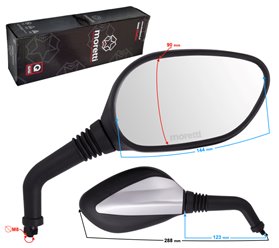 Lusterka oba gwinty prawe (gwint 8mm) do skutera Barton Challenge Skuter elektryczny