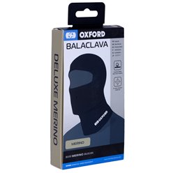Kominiarka z wełny Merino 100% z dużym otworem czarna uniwersalna Oxford | CA030