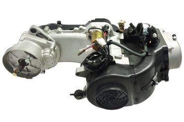 Silnik skuter 50cc 4T GY6 139QMB, 139QMA koło 10 cali, pokr. 400mm krótki wałek