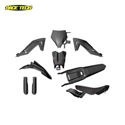 Komplet plastików z osłonami teleskopów i siedzeniem Talaria STING MX4/MX5/TL 4000/5500 Czarny Racetech | KITTAL-NR0-624