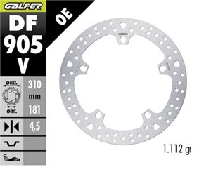 GALFER TARCZA HAMULCOWA PRZÓD BMW R 1300GS ADVENTURE 2023-2025 (ROUND DISC) (310X181X4.5MM)