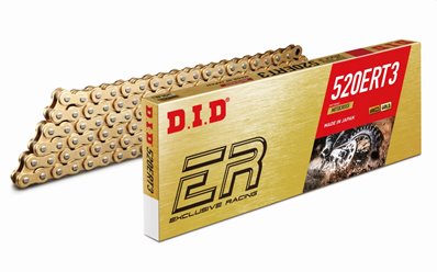 Łańcuch napędowy 520 ERT3 G&G Złoty 116 bez O-ringów otwarty z zapinką DID | 520ERT3GG-116RB